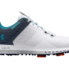 Under Armour Golf Under Armour HOVR Drive 2 Wide Golf Shoes - White/Grey/Blue -Clubs Shop 1031