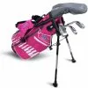 U.S. Kids Golf U.S Kids Golf UL42-s 4 Club Stand Set - Pink/White - Left Hand -Clubs Shop 14762 1 1 1 1
