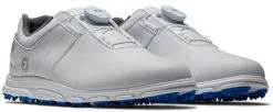 FootJoy Golf FootJoy Pro SL BOA 2022 Junior Golf Shoes - White/Blue -Clubs Shop 45031 2