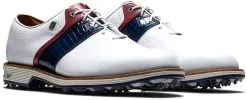 FootJoy Golf FootJoy DryJoys Premiere Series Packard Golf Shoes - White/Navy/Red -Clubs Shop 53909 3