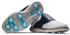 FootJoy Golf FootJoy Traditions Mens Golf Shoes - White/Navy 57899 -Clubs Shop 57899 1