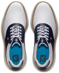 FootJoy Golf FootJoy Traditions Mens Golf Shoes - White/Navy 57899 -Clubs Shop 57899 7