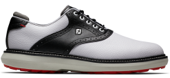 FootJoy Golf FootJoy Traditions Spikeless Mens Golf Shoes - White/Black/Grey