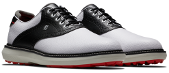 FootJoy Golf FootJoy Traditions Spikeless Mens Golf Shoes - White/Black/Grey -Clubs Shop 57924 3