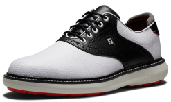 FootJoy Golf FootJoy Traditions Spikeless Mens Golf Shoes - White/Black/Grey -Clubs Shop 57924 4