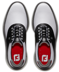 FootJoy Golf FootJoy Traditions Spikeless Mens Golf Shoes - White/Black/Grey -Clubs Shop 57924 7