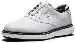 FootJoy Golf FootJoy Traditions Spikeless Mens Golf Shoes - White/Navy -Clubs Shop 57927 2