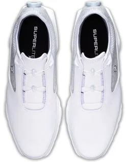 FootJoy Golf FootJoy Superlites XP BOA Golf Shoes - White/Silver -Clubs Shop 58091