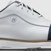 FootJoy Golf FootJoy Traditions Cap Toe Womens Golf Shoe - White/Navy -Clubs Shop 97915