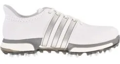 Adidas Tour 360 Boost Golf Shoes-White/Silver-7.5-Wide