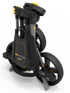 Powakaddy Golf NEW Powakaddy DLX-Lite FF Push Trolley - GunMetal/Yellow -Clubs Shop dlxyellow3