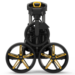 Powakaddy Golf NEW Powakaddy DLX-Lite FF Push Trolley - GunMetal/Yellow -Clubs Shop dlxyellow4