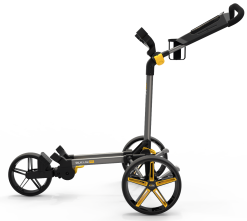 Powakaddy Golf NEW Powakaddy DLX-Lite FF Push Trolley - GunMetal/Yellow -Clubs Shop dlxyellow7