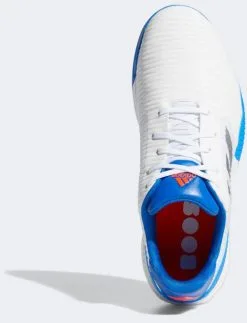 Adidas CodeChaos Sport Wide Fit Golf Shoe -8.5-Cloud White/Silver Metallic/Glow Blue -Clubs Shop ef5731 2
