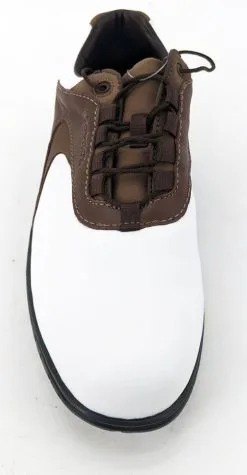 FootJoy Golf FootJoy Contour Series Golf Shoe Size 8.5 White/Brown/Taupe (54239)