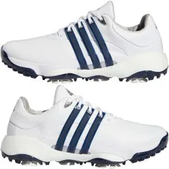 ADIDAS Tour 360 22 Golf Shoes - Cloud White / Collegiate Navy / Silver Metallic -Clubs Shop gv7427 3