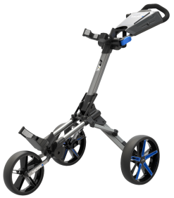 Powakaddy Golf PowaKaddy Micra Golf Push Trolley - Gun Metal/Blue