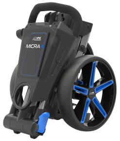 Powakaddy Golf PowaKaddy Micra Golf Push Trolley - Gun Metal/Blue -Clubs Shop micblu2