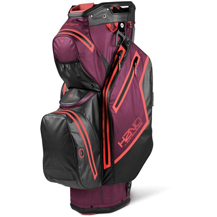 Sun Mountain Golf Sun Mountain H2NO Staff Cart Bag - Black/Berry/Cove 3 Sun Mountain Golf Sun Mountain H2NO Staff Cart Bag - Black/Berry/Cove