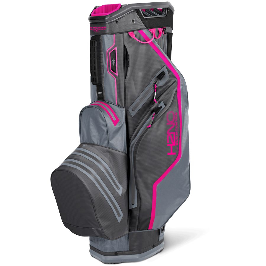 Sun Mountain Golf Sun Mountain H2NO Lite Cart Bag - Gunmetal/Pink/Cadet 3 Sun Mountain Golf Sun Mountain H2NO Lite Cart Bag - Gunmetal/Pink/Cadet