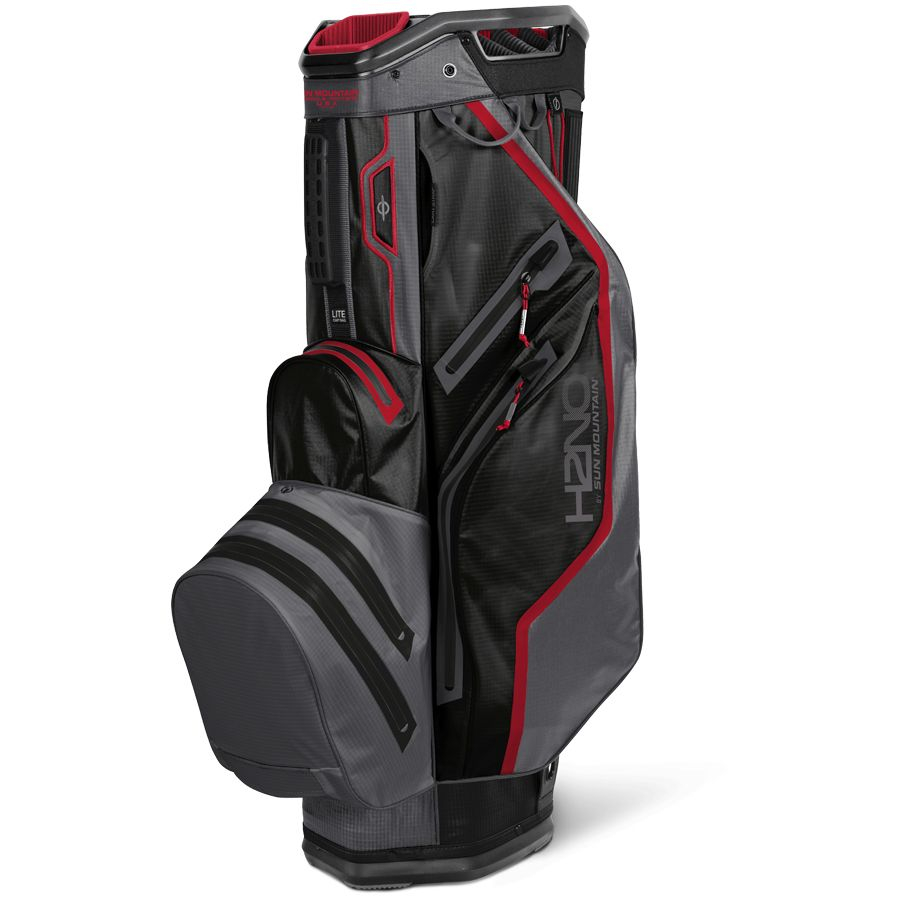 Sun Mountain Golf Sun Mountain H2NO Lite Cart Bag - Black/Gunmetal/Red 3 Sun Mountain Golf Sun Mountain H2NO Lite Cart Bag - Black/Gunmetal/Red